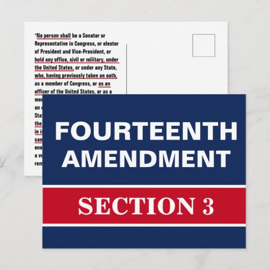 Veertiende wijziging Afdeling 3 Grondwet Briefkaart (Voorkant / Achterkant)