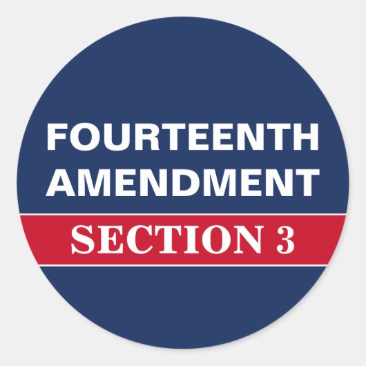 Veertiende wijziging Afdeling 3 Grondwet Ronde Sticker (Voorkant)