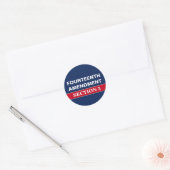 Veertiende wijziging Afdeling 3 Grondwet Ronde Sticker (Envelop)