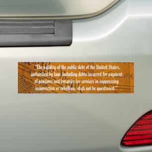 Veertiende wijziging van de overheidsschuld bumpersticker