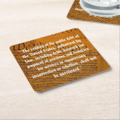 Veertiende wijziging van de overheidsschuld kartonnen onderzetters (Schuin)