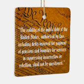 Veertiende wijziging van de overheidsschuld keramisch ornament (Rechts)