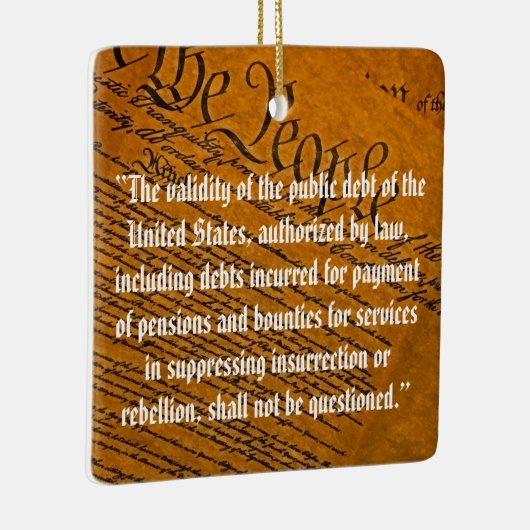 Veertiende wijziging van de overheidsschuld keramisch ornament (Rechts)