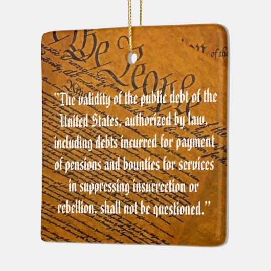 Veertiende wijziging van de overheidsschuld keramisch ornament (Links)