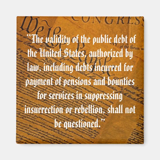 Veertiende wijziging van de overheidsschuld magneet (Voorkant)