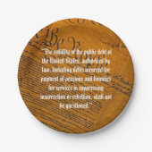 Veertiende wijziging van de overheidsschuld papieren bordje (Voorkant)