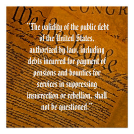 Veertiende wijziging van de overheidsschuld perfect poster