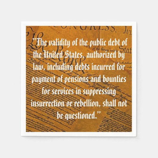 Veertiende wijziging van de overheidsschuld servet (Voorkant)