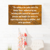 Veertiende wijziging van de overheidsschuld spandoek (Insitu)