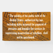 Veertiende wijziging van de overheidsschuld spandoek (Horizontaal)