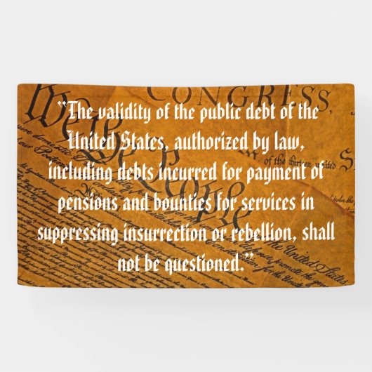 Veertiende wijziging van de overheidsschuld spandoek (Horizontaal)