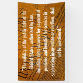 Veertiende wijziging van de overheidsschuld spandoek (Verticaal)