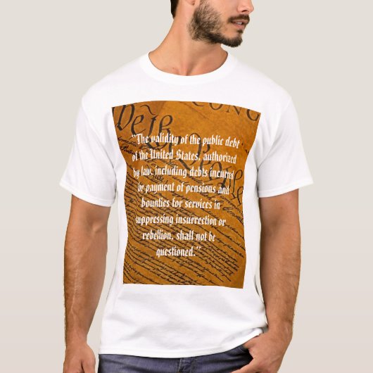 Veertiende wijziging van de overheidsschuld t-shirt (Voorkant)