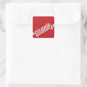 Veertienzestien Vierkante Sticker (Tas)
