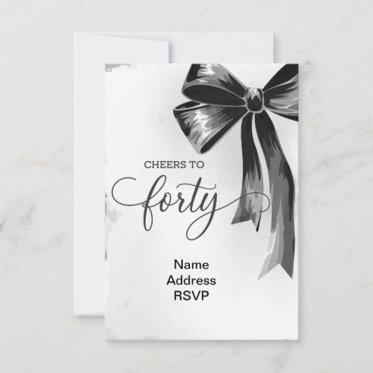 Veertig 40 verjaardagsfeest uitnodiging boog (Voorkant)