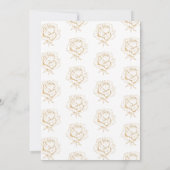 Veertig 40e Gouden Bloemen Modern Verjaardagsfeest Kaart (Achterkant)