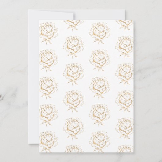 Veertig 40e Gouden Bloemen Modern Verjaardagsfeest Kaart (Achterkant)