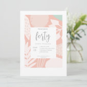 veertig | 40e uitnodiging van de partij Elegant (Staand voorkant)