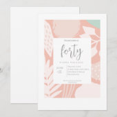 veertig | 40e uitnodiging van de partij Elegant (Voorkant / Achterkant)