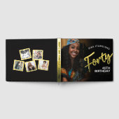 Veertig 40e verjaardag foto's zwart goud gastenboe gastenboek (Volledig)