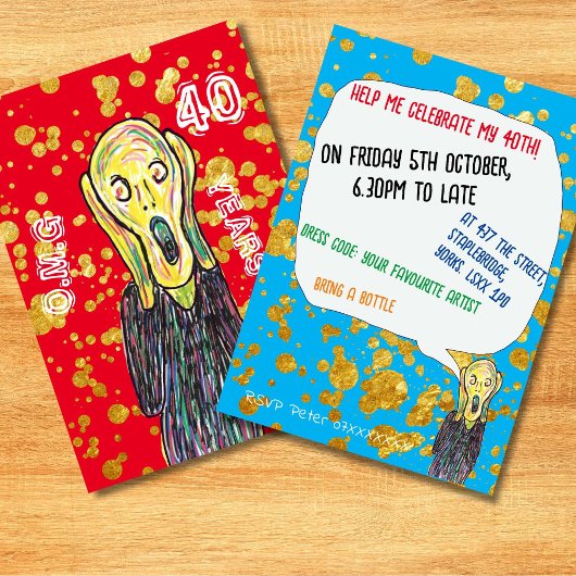 Veertig 40e verjaardag kunstenaar nodig OMG uit Kaart