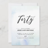 veertig | 40e verjaardag van de Blauwe Waterverf v Kaart (Voorkant)