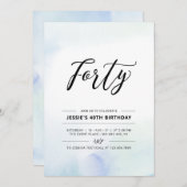 veertig | 40e verjaardag van de Blauwe Waterverf v Kaart (Voorkant / Achterkant)