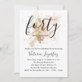 Veertig 40e verjaardag van de uitnodiging aan de v (Voorkant)