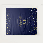 veertig | 40e verjaardag van Gold & marine Wandkleed (Voorkant (horizontaal))