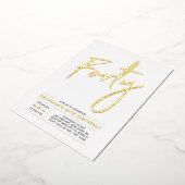 veertig | 40e verjaardag van het moderne goud folie uitnodiging (Gedraaid)