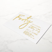 veertig | 40e verjaardag van het moderne goud folie uitnodiging (Gedraaid)