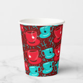 Veertig 40e Vier-thee Verjaardagsfeestje Papieren  Papieren Bekers (Achterkant)