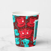 Veertig 40e Vier-thee Verjaardagsfeestje Papieren  Papieren Bekers (Rechts)