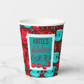 Veertig 40e Vier-thee Verjaardagsfeestje Papieren Papieren Bekers (Voorkant)