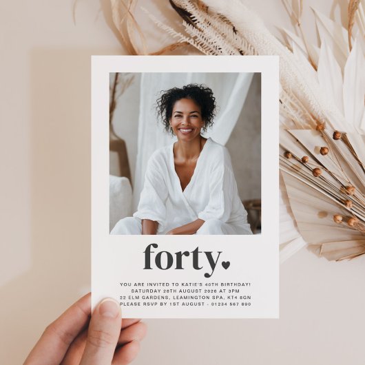 Veertig 40ste verjaardag van Heart Square Kaart