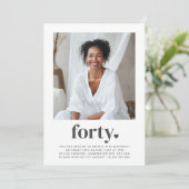 Veertig 40ste verjaardag van Heart Square Kaart (Staand voorkant)
