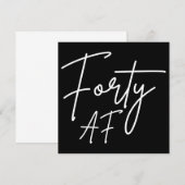 Veertig AF I - Verjaardagscadeau Kaart (Voorkant / Achterkant)