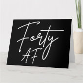 Veertig AF I - Verjaardagscadeau Kaart (Voorkant)