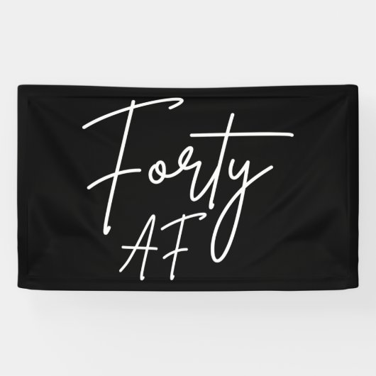 Veertig AF I - Verjaardagscadeau Spandoek (Horizontaal)