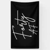 Veertig AF I - Verjaardagscadeau Spandoek (Verticaal)