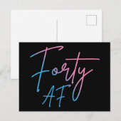 Veertig AF II - Verjaardagscadeau Briefkaart (Voorkant / Achterkant)