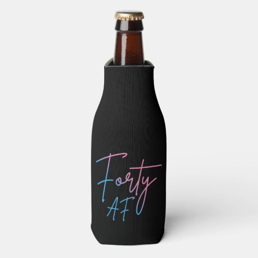 Veertig AF II - Verjaardagscadeau Flesjeskoeler (Fles Voorkant)