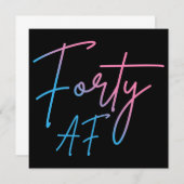 Veertig AF II - Verjaardagscadeau Kaart (Voorkant / Achterkant)