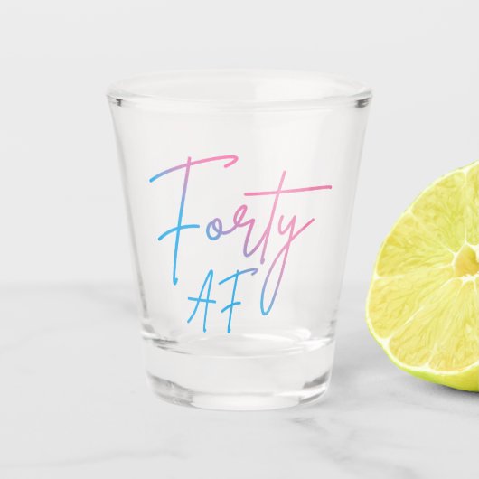 Veertig AF II - Verjaardagscadeau Shot Glas (Voorkant)