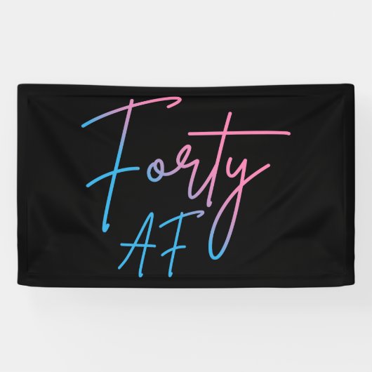 Veertig AF II - Verjaardagscadeau Spandoek (Horizontaal)
