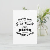 Veertig avontuur op vrijdag kaart (Staand voorkant)