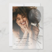 Veertig Ballonsnaren | Foto 40e verjaardagsfeestje Kaart (Voorkant)