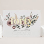 Veertig bloemen - 40e verjaardag - Goud Folie Uitnodiging<br><div class="desc">Moderne aquarel bloemblaadjes en boho blaadjes met het woord 'veertig' in echte gouden folie. Perfect voor je verjaardagsfeestje!</div>
