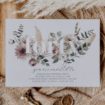 Veertig bloemen - 40e verjaardag - Zilver Folie Uitnodiging<br><div class="desc">Moderne aquarel bloemblaadjes en boho blaadjes met het woord 'veertig' in echte zilveren folie. Perfect voor je verjaardagsfeestje!</div>