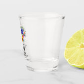 Veertig 'Bright & Bold Floral 40ste verjaardag Shot Glas (Rechts)